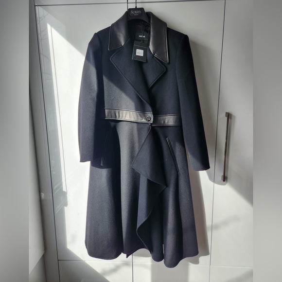 Mackage Jackets & Blazers - Mackage - Black, 2-in-1 Wool Coat with Detachable Skirt